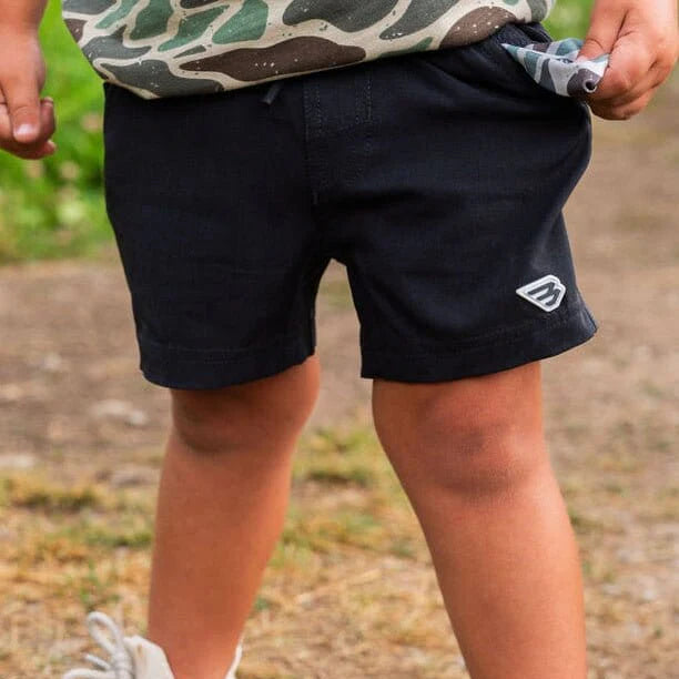 Youth Athletic Shorts in Black